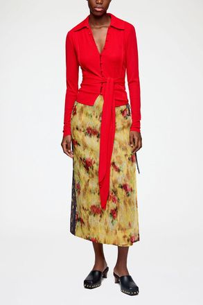 Ganni Skirt in Colour-Block Patchwork - Size 34 Aurora