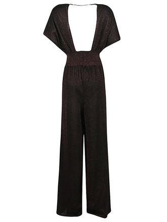 Circus Hotel Lurex Viscose Blend Jumpsuit - Black