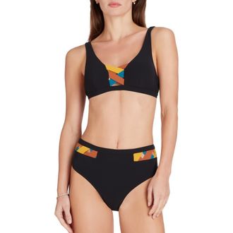 Valimare Martinique High Waist Bikini Bottom in Black at Nordstrom, Size X-Large It