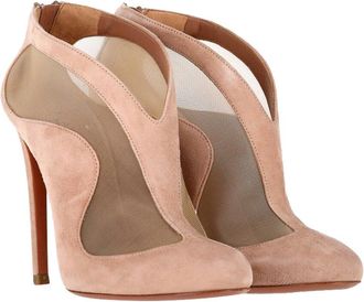 Alaia Ala&iuml;a Womens Suede Azzedine Mesh Ankle Bootie (Authentic Pre-Loved)