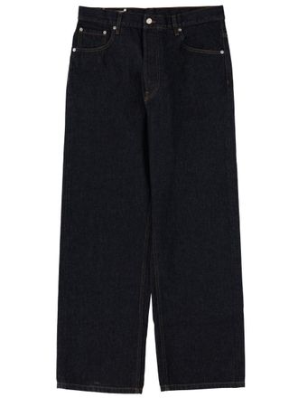 Dries Van Noten Pine Loose Wide-Leg Indigo Jeans