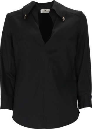 Elisabetta Franchi Mujer, Blusas y Camisas, Negro, Talla: S