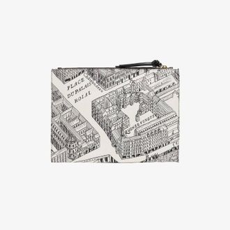 Inou&iuml; Editions Womens Louvre Pouchette In Black/ecru