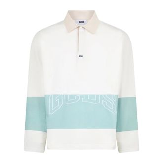 GCDS Lounge Polo - Dames - Polos - Wit - 2XL - Katoen - Tops