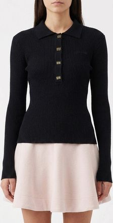 Ganni Polo Shirt GANNI Woman color Black
