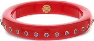 Mark Davis 18K yellow gold Amethyst Bakelite bangle - Red