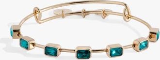 Alex and Ani December Birthstone Emerald Cut Bangle in Gold at Nordstrom