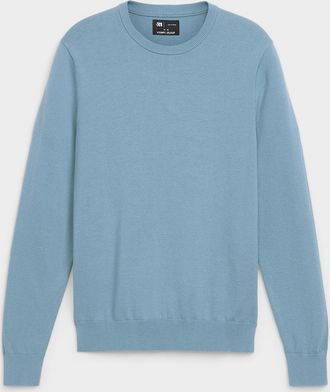 Le 31 Mens Minimalist crew-neck sweater