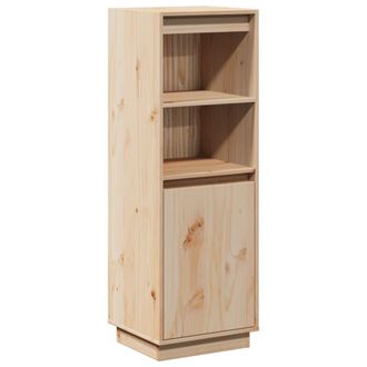 vidaXL Aparador Alto De Madera Maciza De Pino 37x34x110 Cm Vidaxl