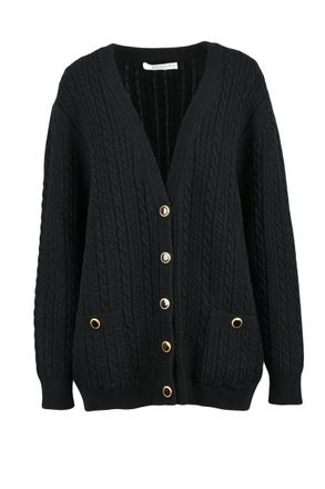 Alessandra Rich Wool Cardigan - Black