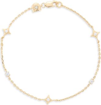 Astrid & Miyu Cosmic Star Charm Bracelet in Gold at Nordstrom