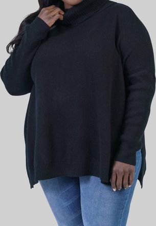 Maison Montagut Clara Loose Fitting Turtleneck Sweater In Black