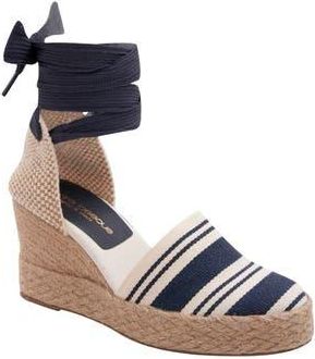 Andr&eacute; Assous Payton Espadrille Wedge in Navy Multi at Nordstrom Rack, Size 10