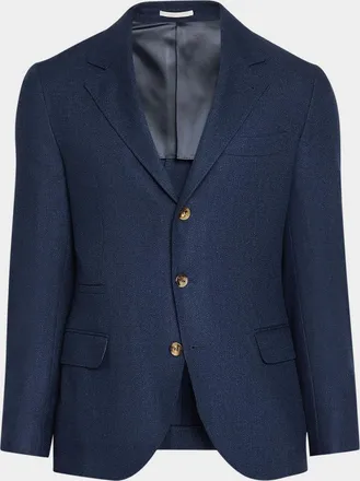 Brunello Cucinelli Men & apos;s Wool Flap Pocket Single-Breasted Suit Jacket