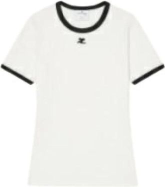 Courr&egrave;ges T-Shirts, female, White, Size: XS Stylish T-shirts and Polos Collection