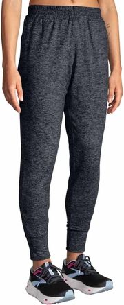 Brooks Luxe Performance Jogger In Heather Black