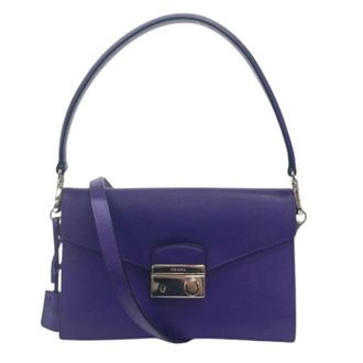 Prada Pre-owned Handbags, female, Purple, Size: ONE SIZE Pre-owned Saffiano Handbag
