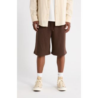 Abound Drawstring Waist Cotton Blend Shorts in Brown Bracken at Nordstrom Rack, Size X-Large
