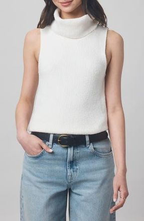 Splendid x @cellajaneblog Sleeveless Turtleneck Sweater in Snow at Nordstrom Rack, Size Large