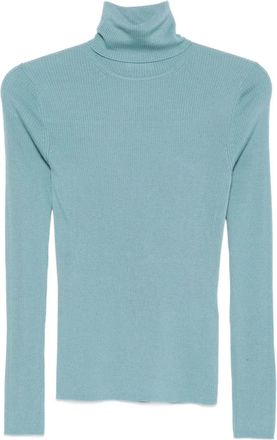 P.A.R.O.S.H. Maglione a coste con collo alto - Blu
