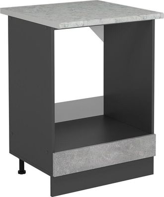Vicco Armario Para Horno Empotrado R-line, Hormig&oacute;n, 60 Cm Et M&aacute;rmol, Vicco