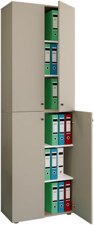 ebuy24 Ebuy24 - Armario De Oficina Vcm Con 6 Compartimentos Armario De Archivo Moderno Con Puertas Giratorias Dimensiones Aprox. Al. 220 X An. 70 X P. 40cm -