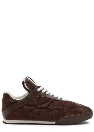 Chlo&eacute; Kick Quilted Suede Sneakers - Brown - 38 (IT38 / UK5)