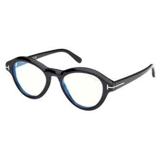 Tom Ford Blue Light Block Geometric Mens Eyeglasses FT5962-B 001 50