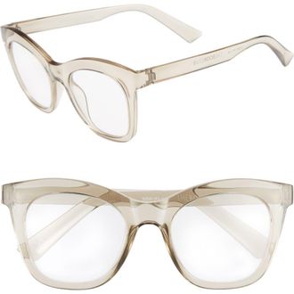 The Book Club Harlots Bed 51mm Blue Light Blocking Reading Glasses in Tan at Nordstrom, Size +1.00