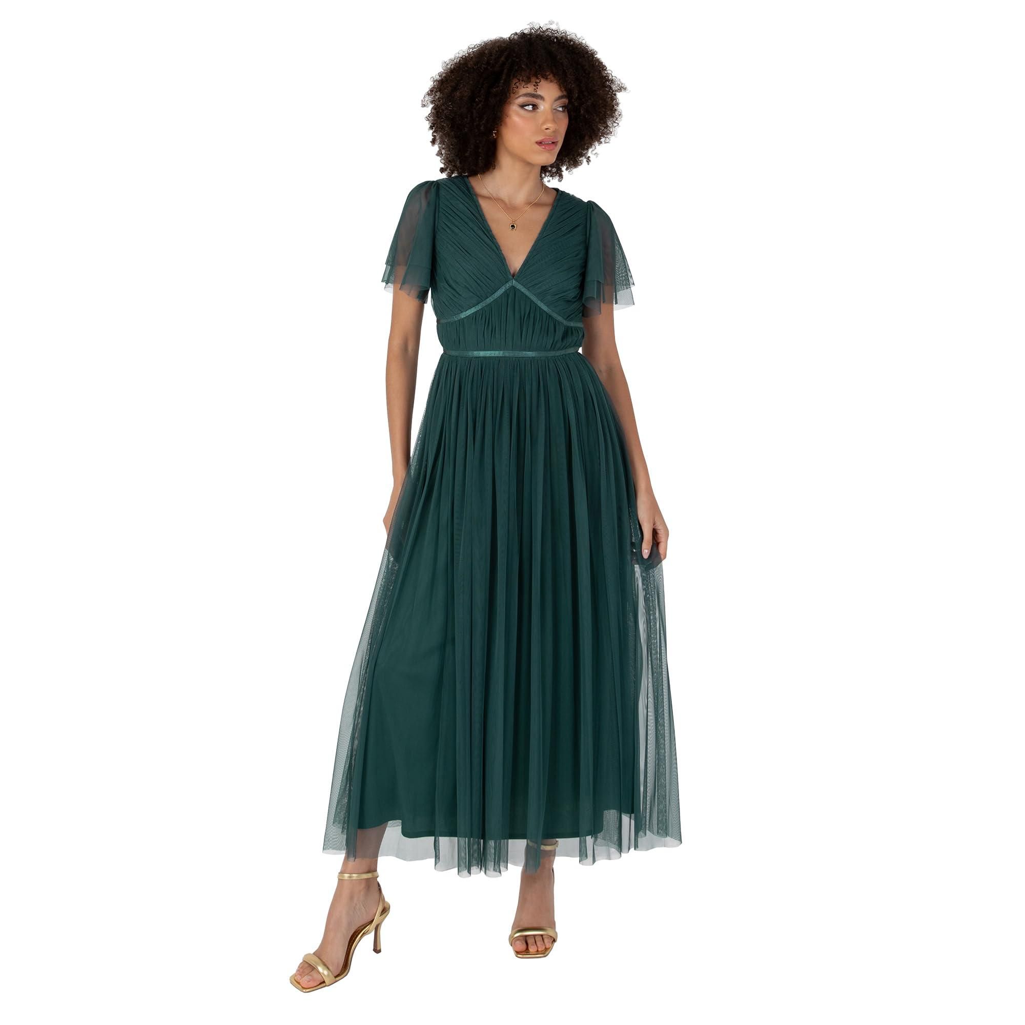 Anaya with Love Maxi-jurk voor dames met korte mouwen, avondjurk