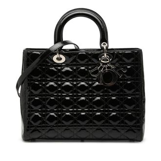Dior Pre-owned Dior Large Patent Cannage Lady Dior Ladies XOBP3QMTK95C6LEY
