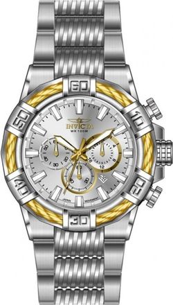 Invicta Bolt Chronograph GMT Quartz Silver Dial Mens Watch 49901
