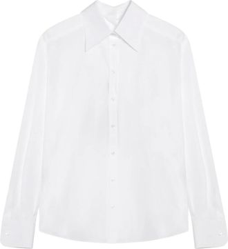 Dolce & Gabbana Katoenen popeline overhemd - Dames - Blouses & Shirts - Wit - Maat: XS Katoen