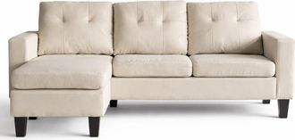 Concept Usine Sof&aacute; esquinero de 3 plazas en tela beige