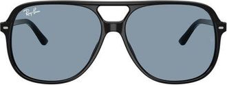 Ray-Ban Bill 60mm Square Sunglasses in Black /Blue at Nordstrom