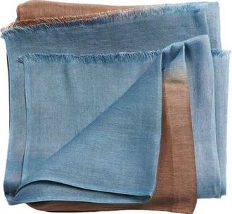 Studio Variously Mahogany Sky Soft Linen Silk Handloom Scarf in Brown at Nordstrom