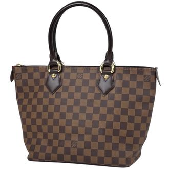 Louis Vuitton Brown Damier Canvas Handbag Tote Bag (Pre-Owned)