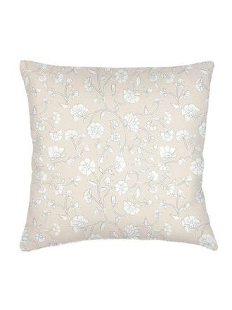 Anaya with Love Jaipur Floral Linen Pillow with Down Insert in Beige at Nordstrom, Size 2Ft 0In X 2Ft 0In