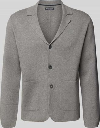 Marc O'Polo Regular Fit Strickjacke aus reiner Bio-Baumwolle in Dunkelgrau, Größe XXL