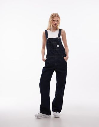 Carhartt Work in Progress Salopette di jeans lavaggio blu
