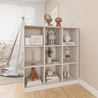 Berkfield Home Beautiful Book Cabinet/Room Divider White 104x33.5x110 cm Solid P