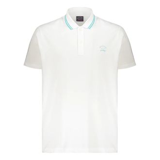 Paul & Shark Paul & Shark, Polo Shirts, male, White, Size: 6XL Short-Sleeve Cotton Polo