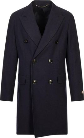 Canali Cappotto - Heren - Mantel - Blauw - L - Jassen