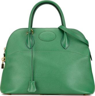 Herm&egrave;s Bolide 31 Handtas Groen Leer