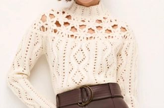 Marie Oliver Flora Sweater In Winter White