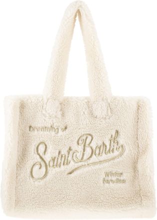 MC2 Saint Barth Colette Teddy Sherpa handtas met logo