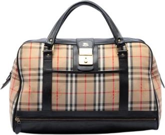 Burberry Pre-owned Weekend Bag - unisex - Vintage Weekendtas - Beige - ONE Size - Leer - Vintage