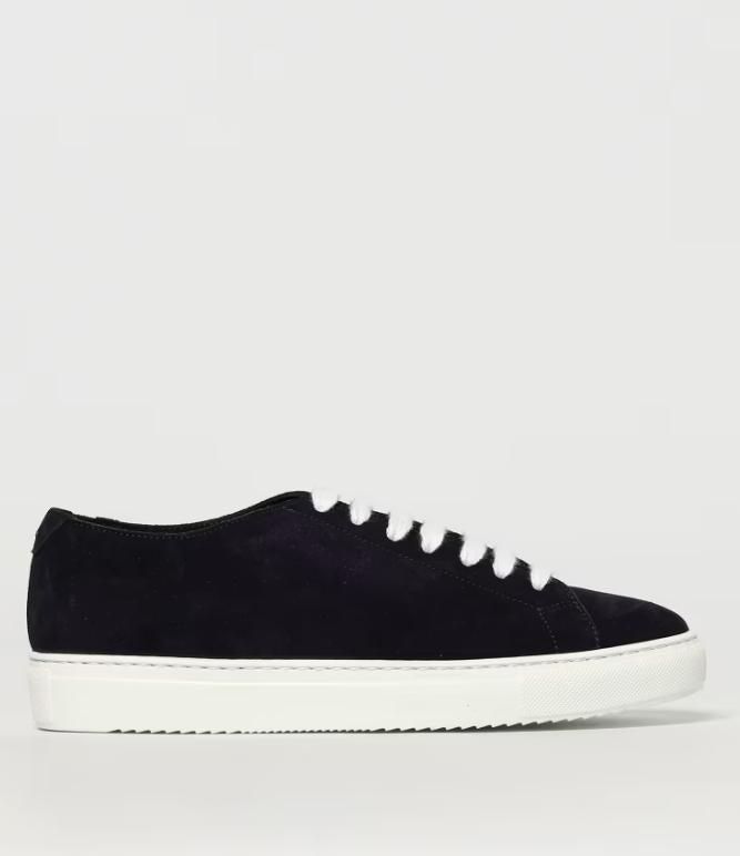 スニーカー DOUCAL'S Men Sneakers Blue DU3222SYDNPZ658 NB15 Doucal's Performance Fabric and Leather Lace Up Sneakers