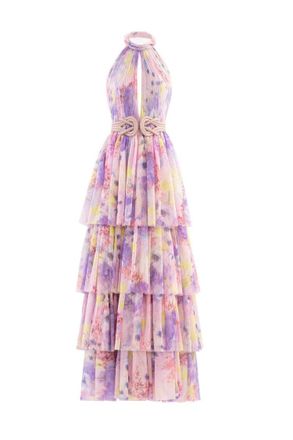 Saiid Kobeisy Floral Printed Long Dress