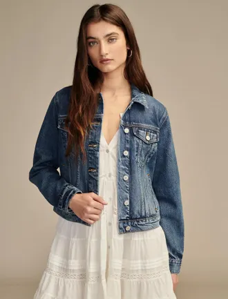 Lucky Brand Womens Tomboy Trucker Jacket